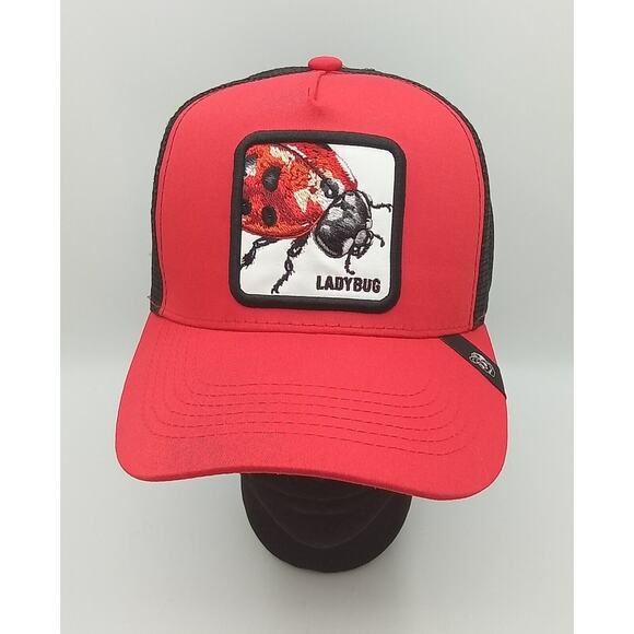 Mesh Trucker Animal Hat Ladybug Snapback by Basic Brand - Picture 1 of 5